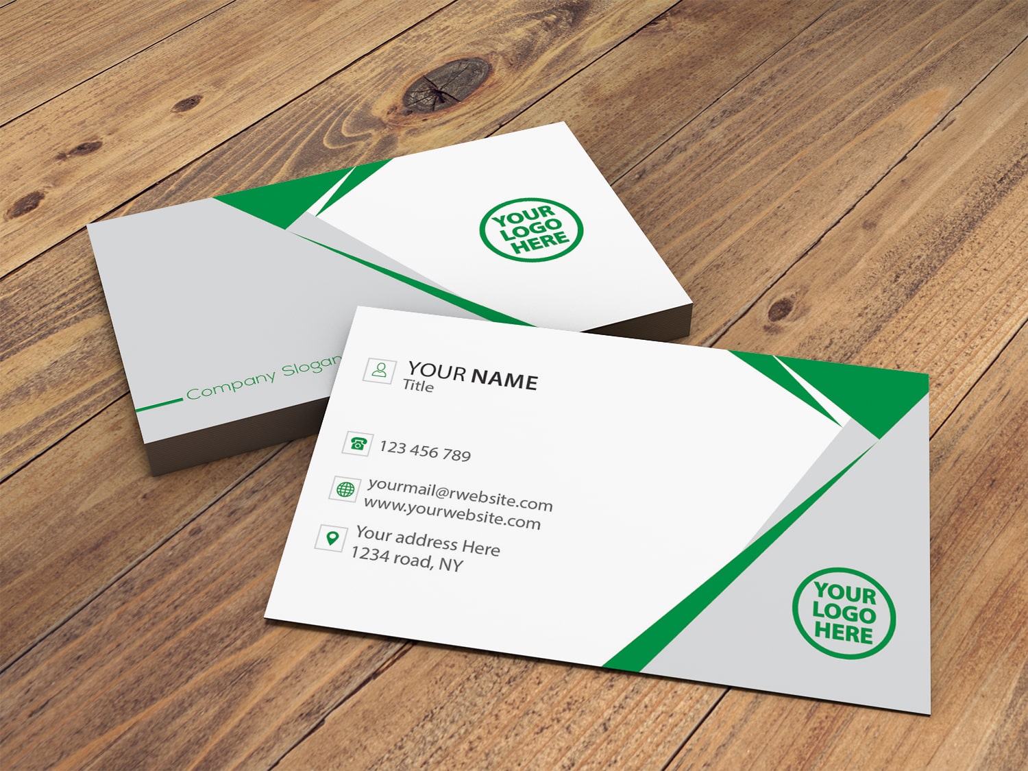 Green Geometric Business Card_m-min