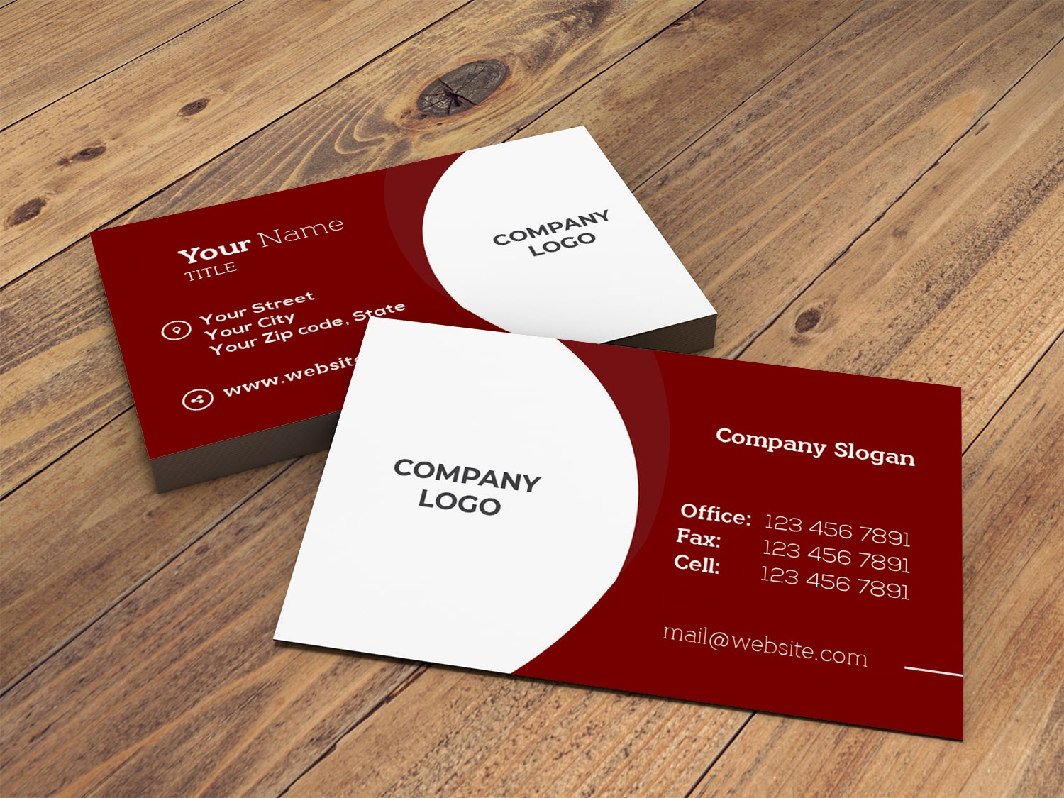 Red Curved Business Card_m-min