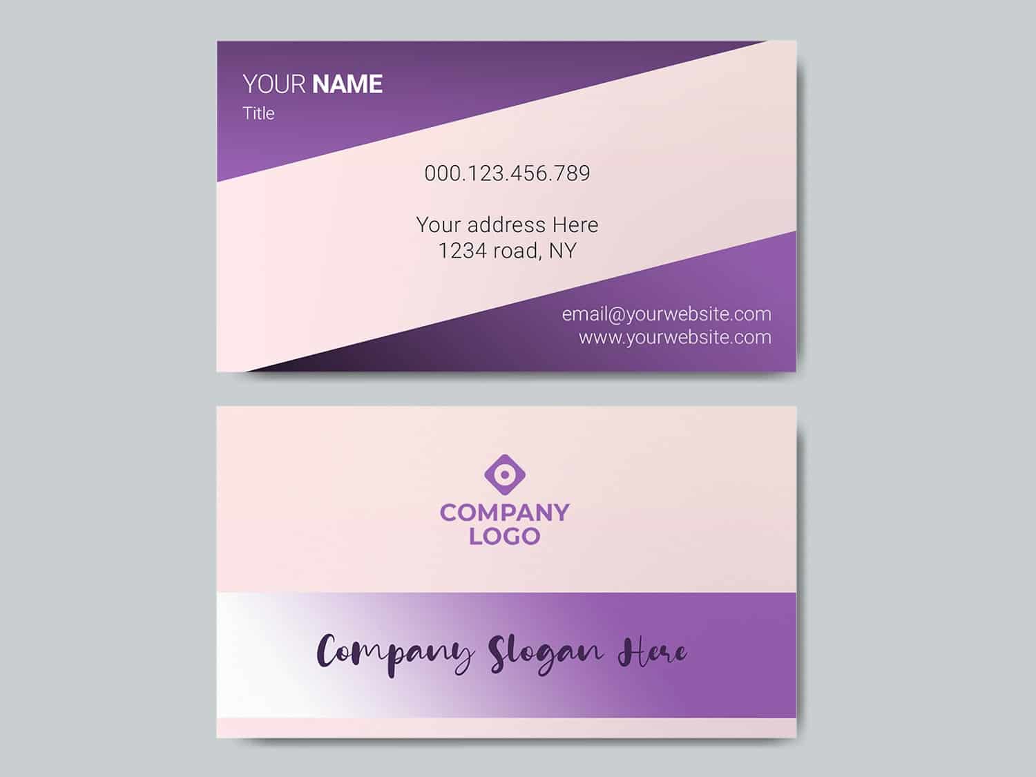 Lavander stripes Business Card-min