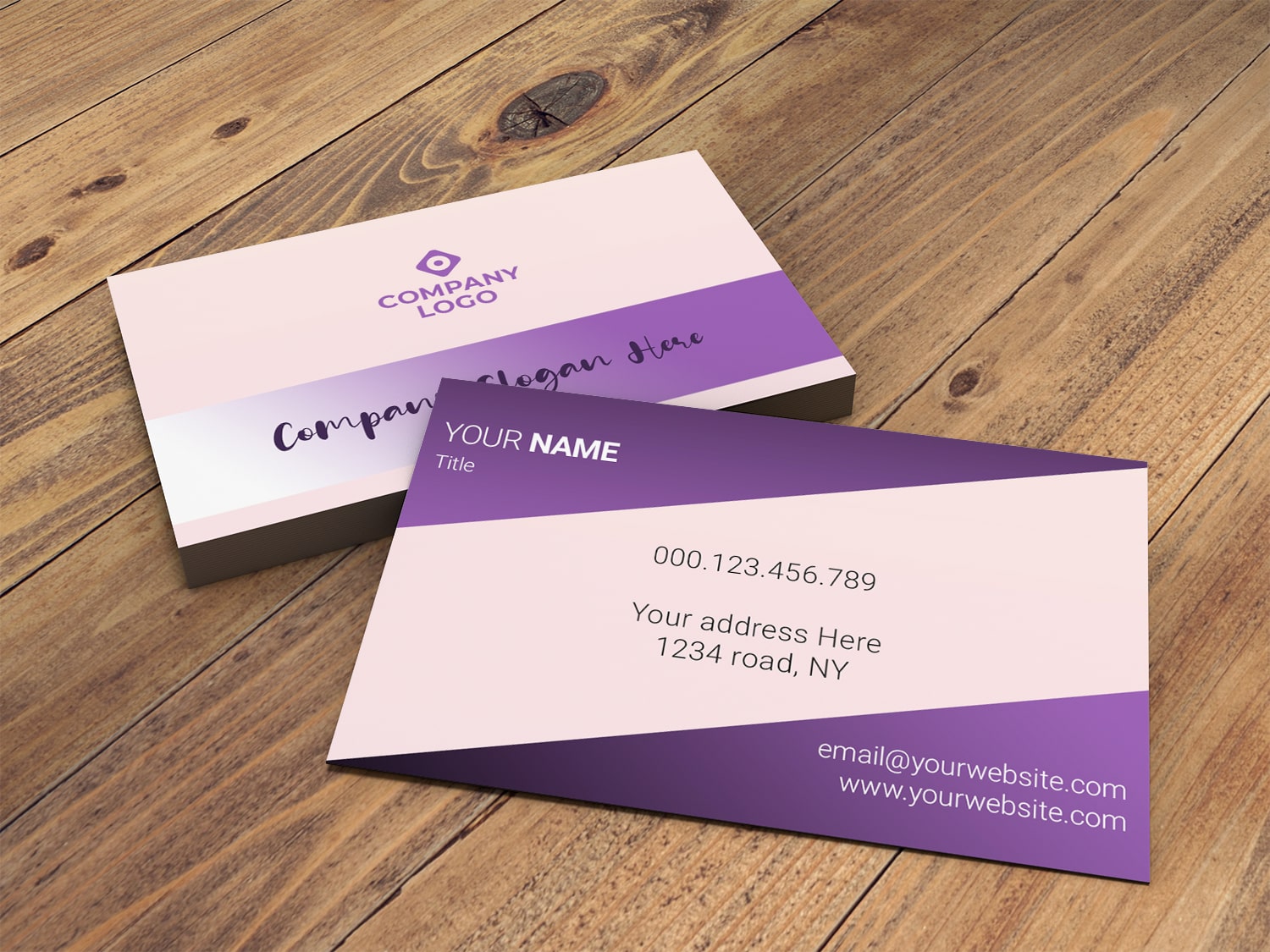 Lavander stripes Business Card_m-min