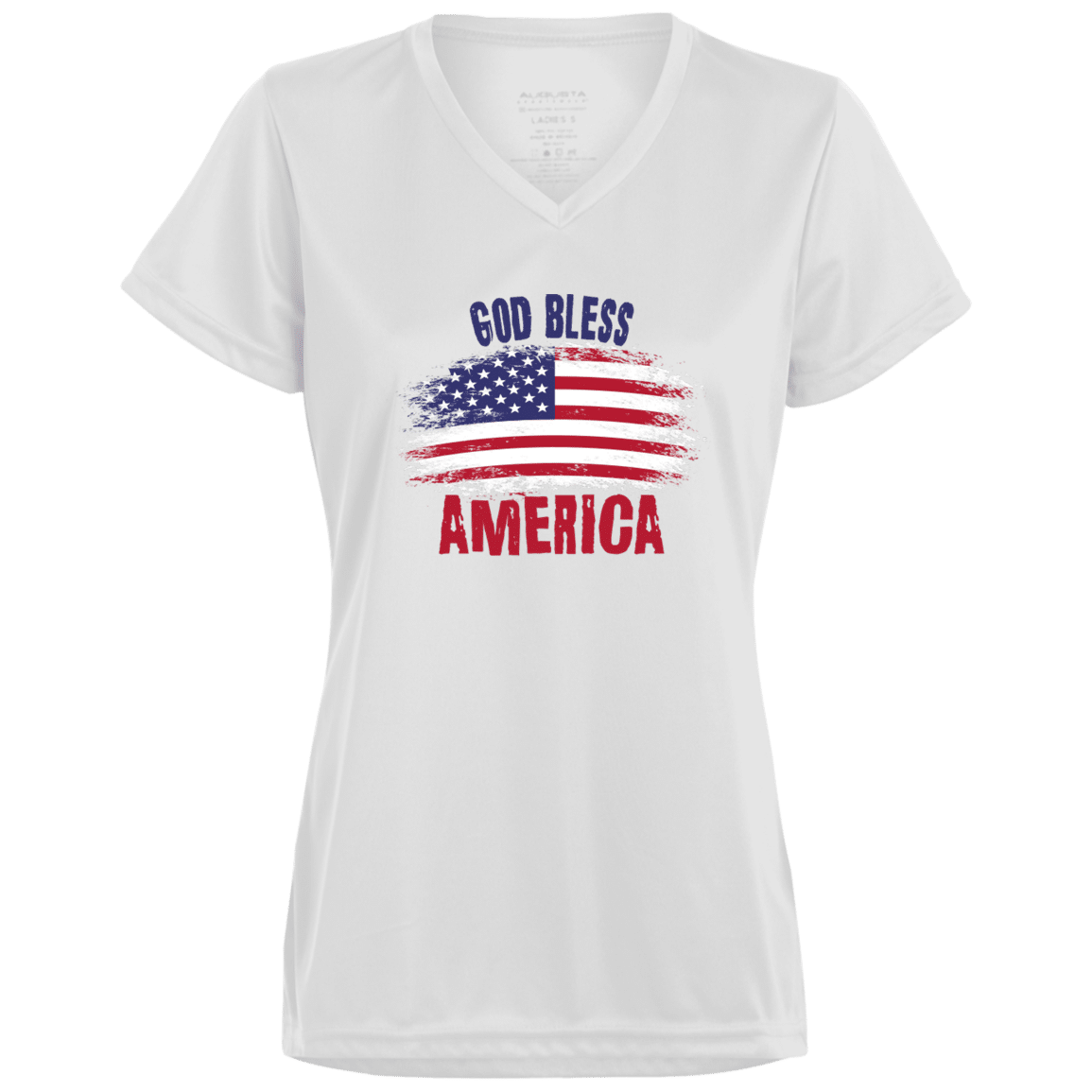 God Bless America Women’s White TShirt Office Garner