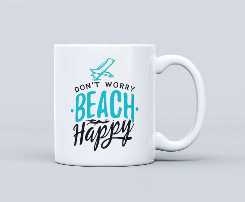 beach happy white mug-min