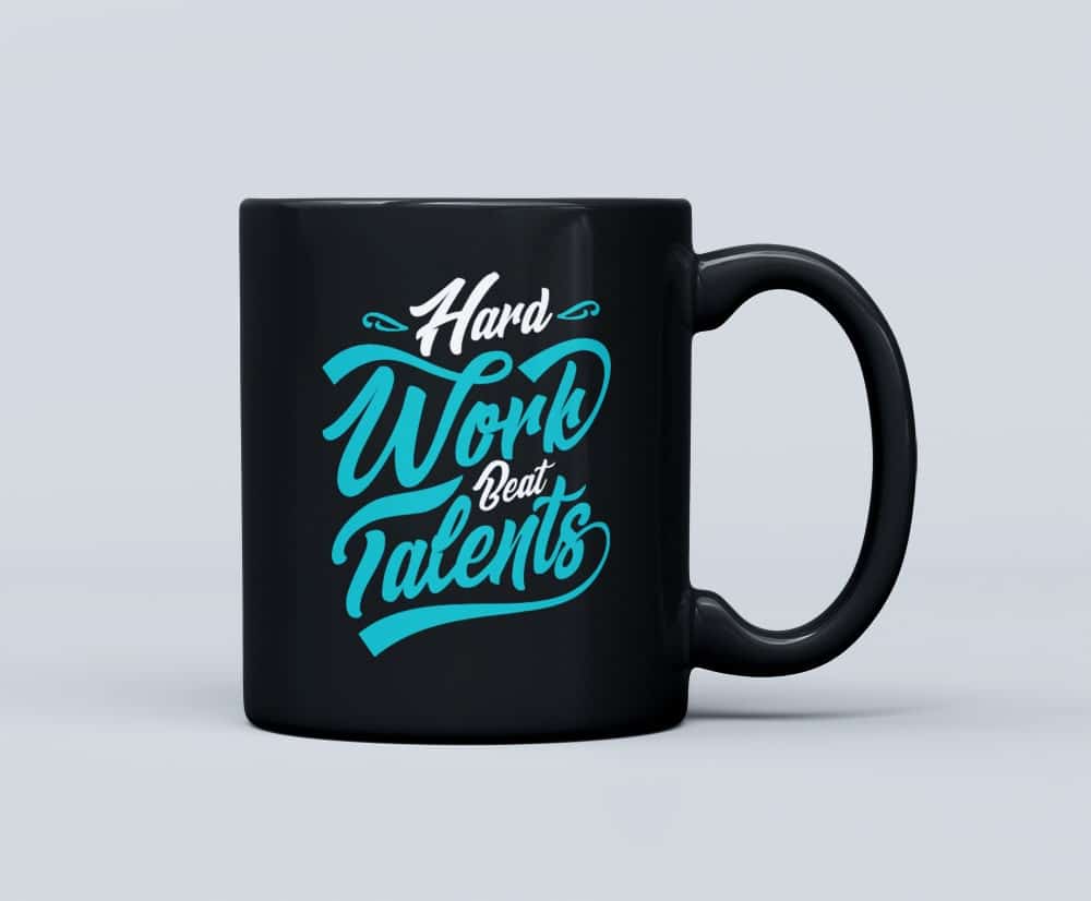 hard work black mug-min