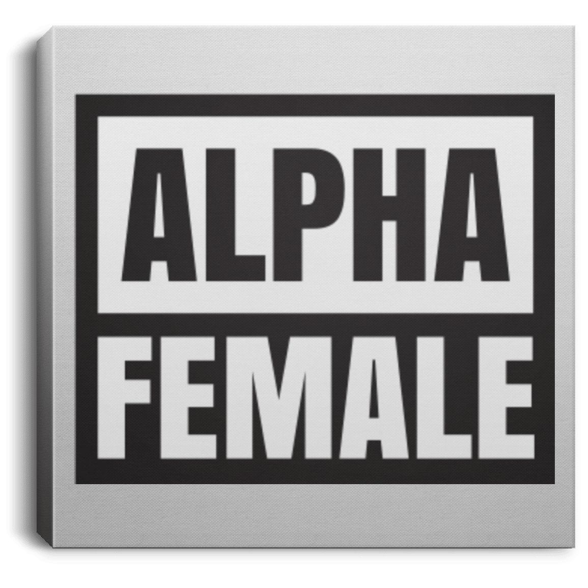 Alpha Female Square Canvas .75in Frame Office Garner