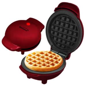 400-Watt 5-In. Non-Stick Mini Waffle Maker (Red)
