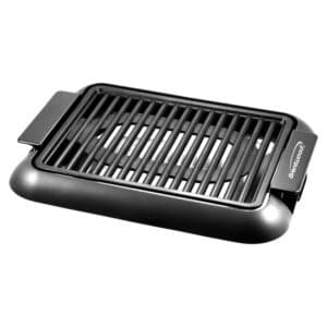 1,200-Watt Electric Smokeless Indoor Grill with Ceramic Non-Stick Surface, Black