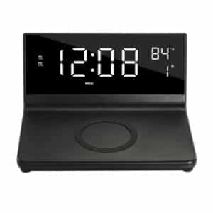 Dual Alarm Clock with 2-in-1 Wireless Charging