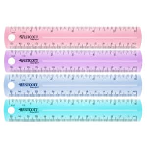 6" Plastic Ruler, Assorted Colors (No Color Choice)