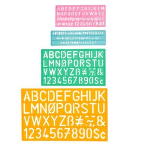 Letter Stenciling Guides, 4-Piece Set