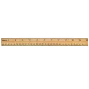 School Wood Ruler, 12"