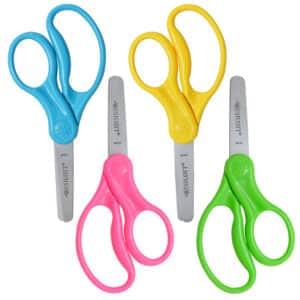 5" Hard Handle Kids Scissors, Blunt, Assorted Colors (No Color Choice), Pack of 2