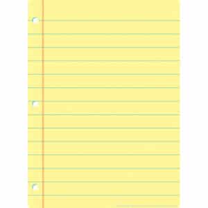 Smart Poly Single Sided PosterMat Pals Space Savers, Yellow Notebook Paper, 13" x 9.5"