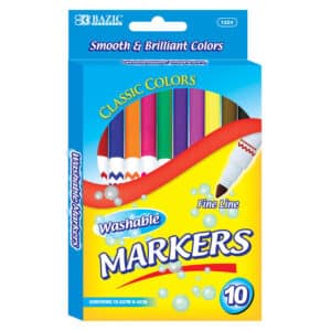 Washable Markers, Super Tip, 10 colors