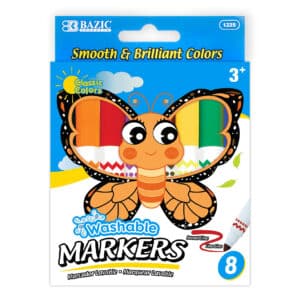 Jumbo Washable Markers, Broad Line, 8 Colors