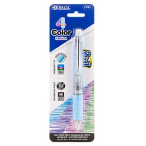 2-In-1 Mechanical Pencil & 4-Fashion Color Pen with Grip