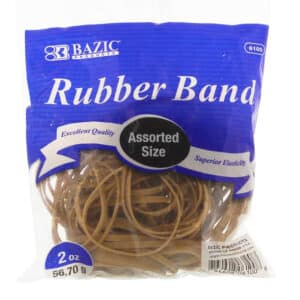 Rubber Bands, 2oz.-56.70g, Assorted Sizes