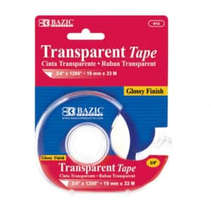 Transparent Tape with Dispenser, 3-4" x 1296"