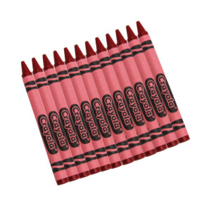 Single Color Bulk Crayons, Regular Size, Red, 12 Count