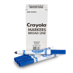 Bulk Markers, Conical Tip, Blue, 12 Count