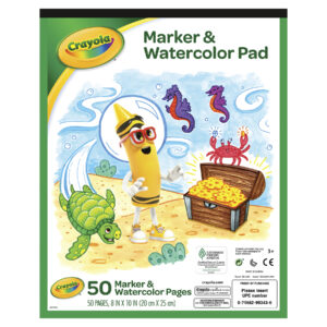 Marker & Watercolor Pad, 50 Blank Coloring Pages
