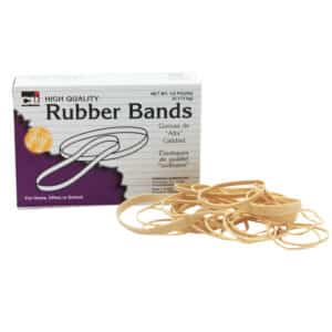 Rubber Bands, Assorted Sizes, 1-4 lb. Box