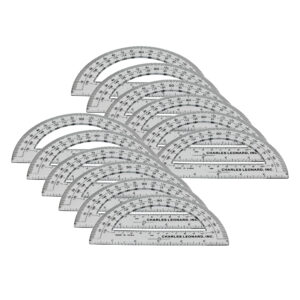 Protractor Plastic, 6-Inch, Pack of 12