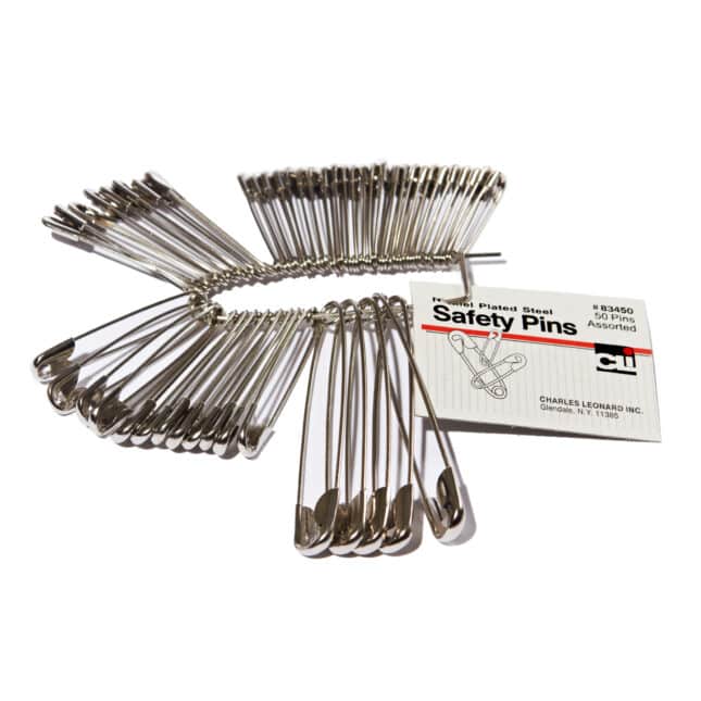 Safety Pin Evolution Safety Pins, Assorted Sizes, Pack of 50 - Office Garner