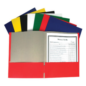Two-Pocket Paper Portfolios Without Prongs, Assorted, 1 Each