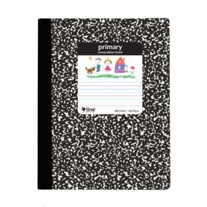 Composition Notebook, Primary Ruled, Black Marble