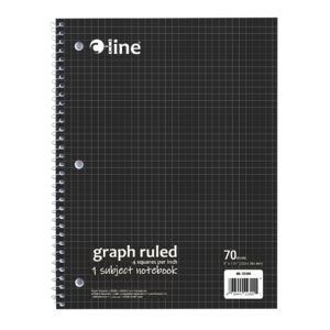 1-Subject Notebook, 4 x 4 Graph Ruled, Black