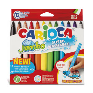 Jumbo Maxi Tip Washable Felt Tip Pens - 12 Pieces