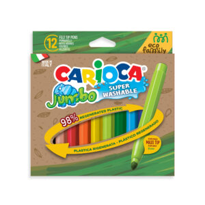 Eco Family Jumbo Maxi Tip Washable Felt Tip Pens - 12 Pieces
