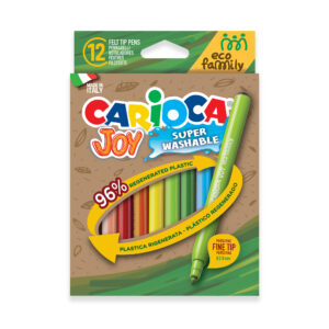 Eco Family Joy Fine Tip Washable Felt Tip Pens - 12 Pieces
