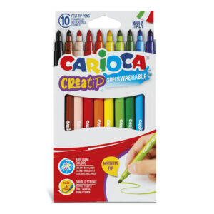 Creatip Medium Tip Washable Felt Tip Pens - 10 Pieces