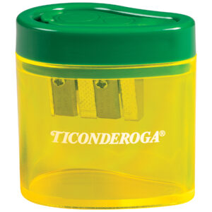 Two Hole Pencil Sharpener, Green-Yellow, 1 Count