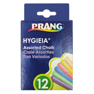 Hygieia Dustless Board Chalk, Assorted Colors, Pack of 12