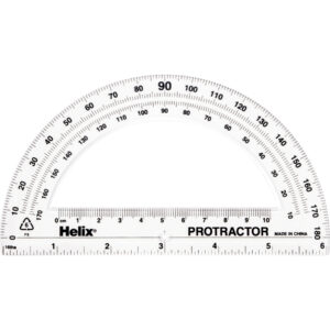 180 Degree Standard Protractor, 6"