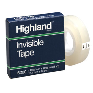 Invisible Tape, 1-2" x 1296"