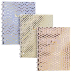 Haze 1-Subject Notebook, Pack of 3