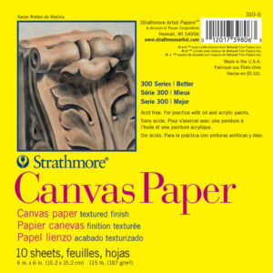 300 Series Canvas Paper Pad, 6" x 6", 10 Sheets