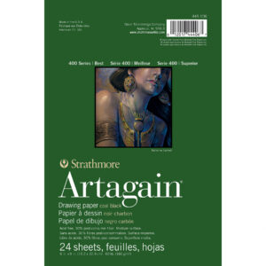 400 Series Artagain Pastel & Drawing Paper Pad, Coal Black, Glue Binding, 24 Sheet, 6x9 inch, 1 Count