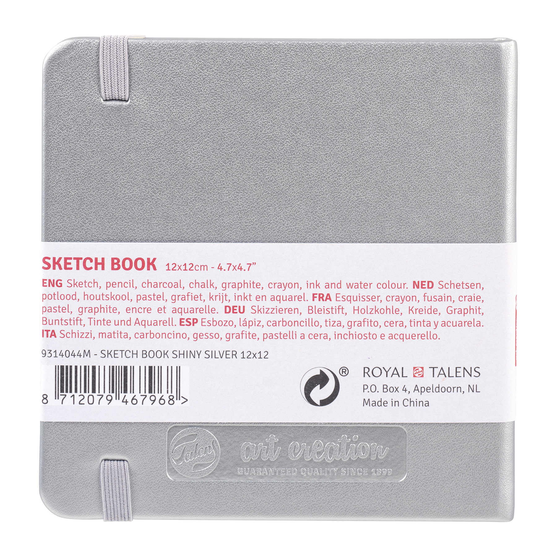 Talens Art Creation SketchbookShiny Silver 12x12 140g
