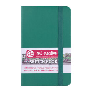 Sketchbook, 80 Sheets, 90lbs, Forest Green Cover, 3.5" x 5.5"