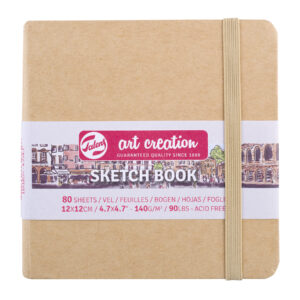 Sketchbook, 80 Sheets, 90lbs, Kraft Cover, 4.7" x 4.7"