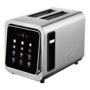 2-Slice 1,100-Watt Touch-Screen Digital Toaster with Extra-Wide Slots, Stainless Steel