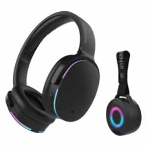 Wireless Audio Essentials Duo with Light-up Bluetooth(R) Speaker and Headphones (Black)