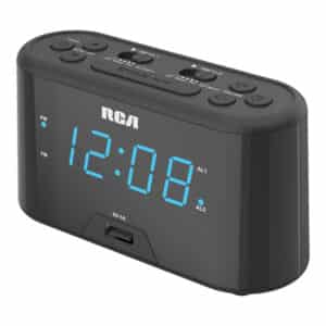 Digital Radio Alarm Clock with Large Numbers and USB Charging, RC571