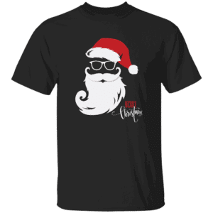 Merry Christmas Santa Unisex Black T-Shirt