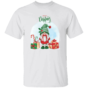 Merry Christmas Elf Unisex Black & White T-Shirt