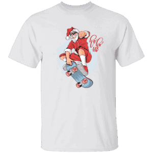 Ho Ho Ho Skater Unisex Black & White T-Shirt
